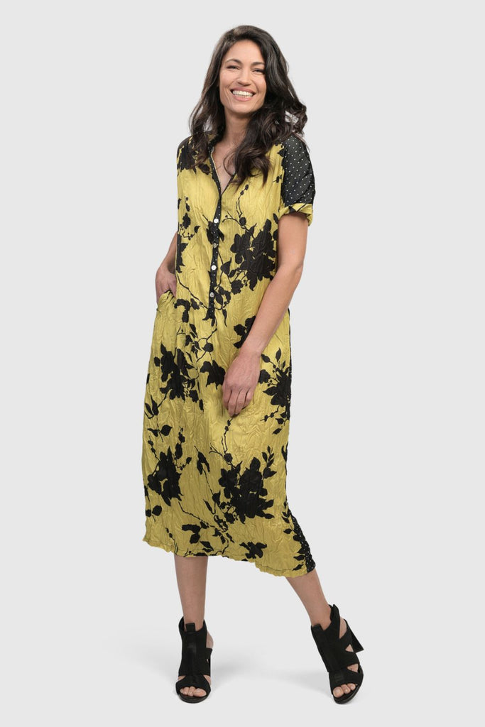 ALEMBIKA SPOT THE SUNSHINE PRINT DRESS