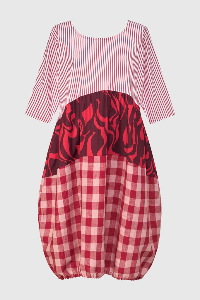 ALEMBIKA MIXED RED DRESS