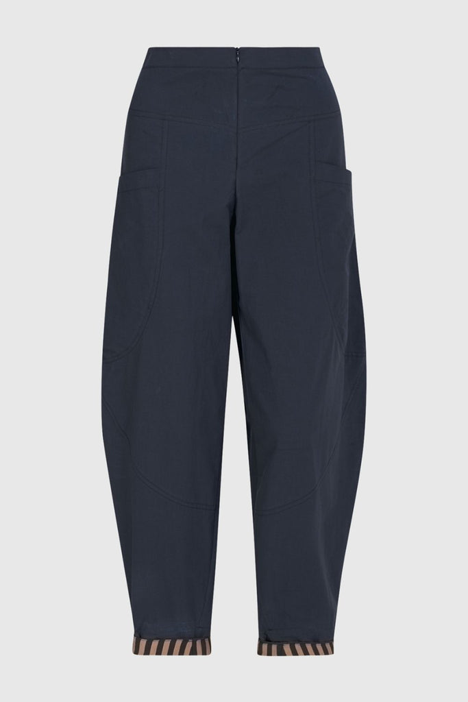 ALEMBIKA STRIPED CUFF PANT NAVY