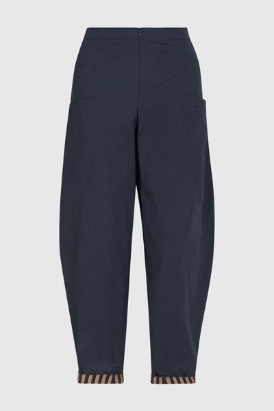 ALEMBIKA STRIPED CUFF PANT NAVY