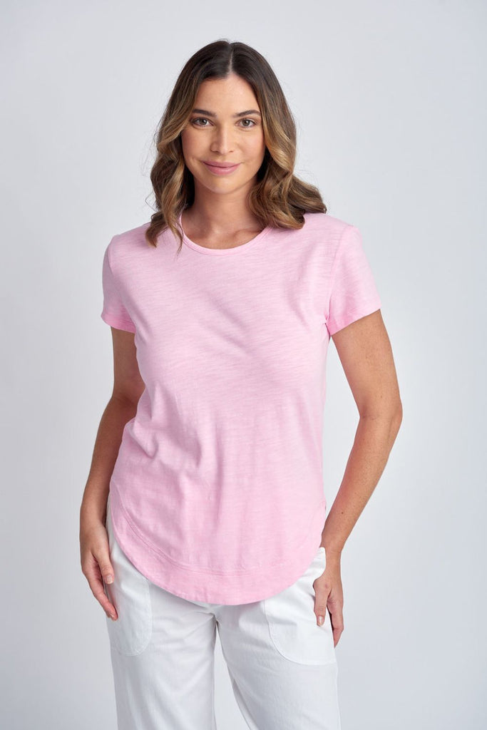 CLOTH PAPER SCISSORS PINK SHAPED HEM TEE