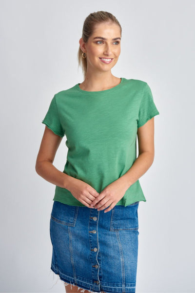 CLOTH PAPER SCISSORS GREEN SEAM DETAIL TEE