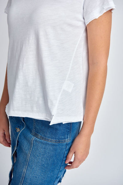 CLOTH PAPER SCISSORS WHITE SEAM DETAIL TEE