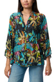 JOHNNY WAS VACANZA SHIRT PAON PEACOCK PRINT