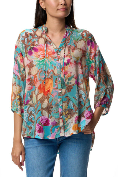 JOHNNY WAS MEADOW PRINT CATHRYN SHIRT