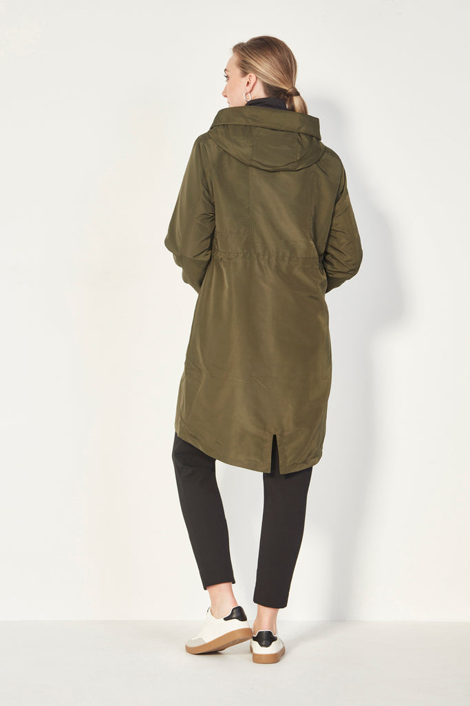 VERGE OLIVE STARGAZE COAT