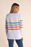 TWO T'S WHITE MULTI STRIPE KNIT