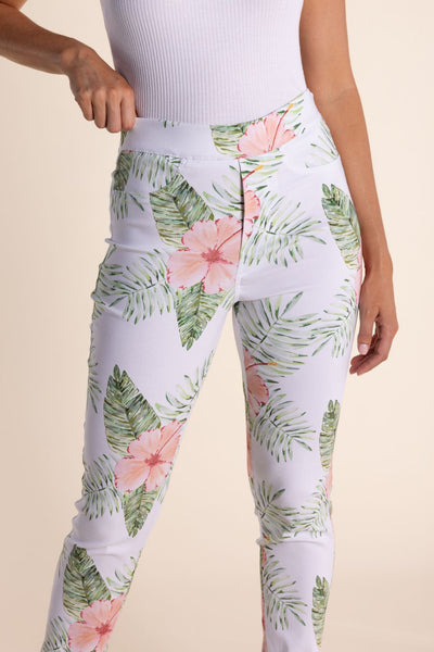 TWO T'S TROPICAL PRINT PANT