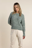 TWO-TS TWEED CABLE SWEATER