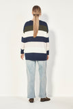 VERGE INK NAVY/OLIVE TRICK SWEATER