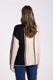 TWO T'S 2 COLOUR CABLE SWEATER
