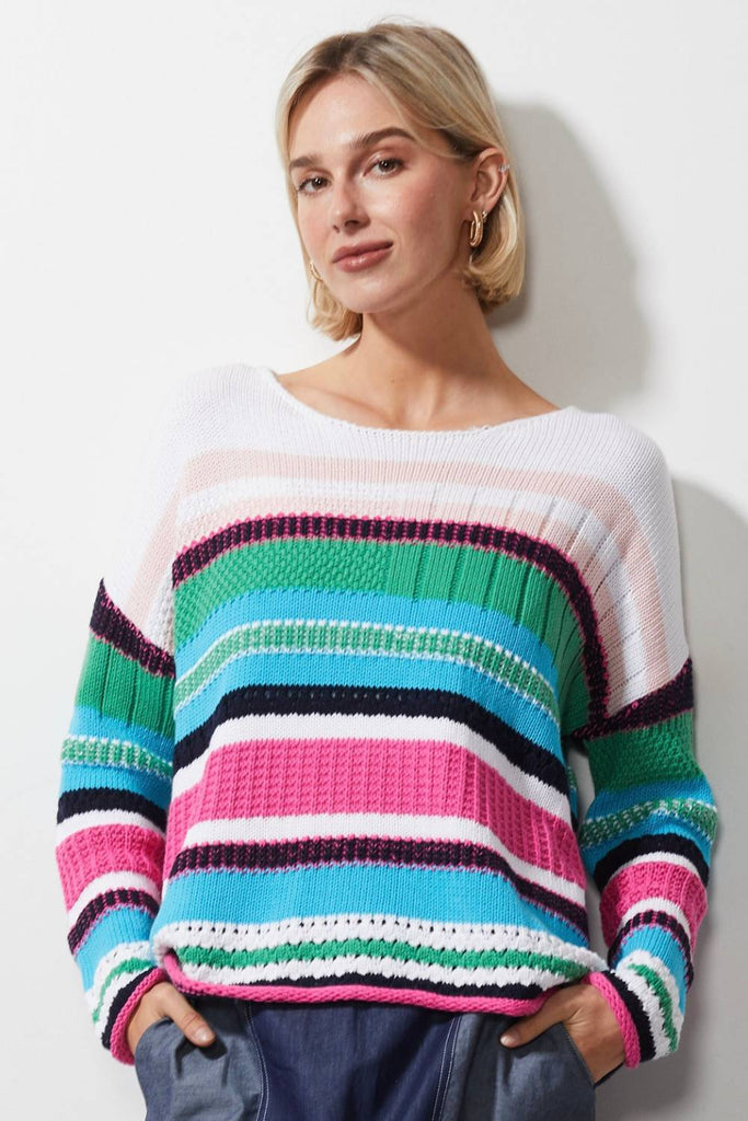 ZAKET & PLOVER STRIPED CHUNKY JUMPER