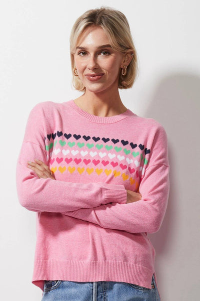 ZAKET & PLOVER PINK LOVESTRUCK JUMPER