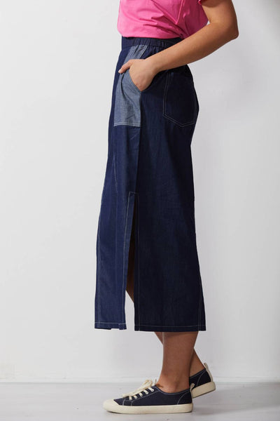 ZAKET & PLOVER DENIM POCKET SKIRT