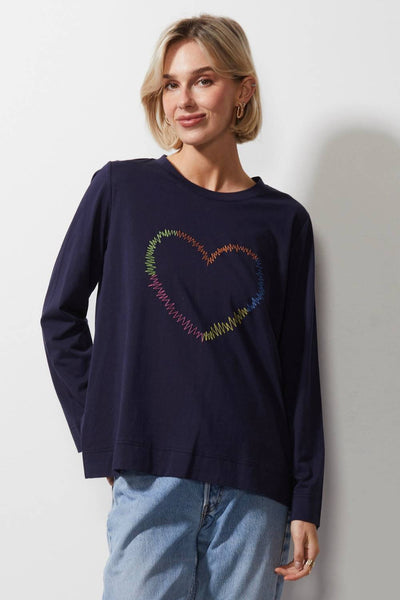 ZAKET & PLOVER NAVY LOVE T-SHIRT