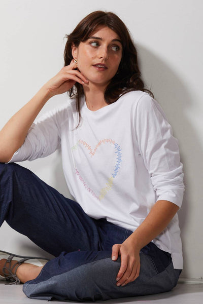 ZAKET & PLOVER WHITE LOVE T-SHIRT