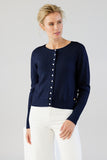 MIA FRATINO ESSENTIALS BUTTON CARDI